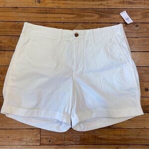 GAP white khakis shorts 13 inches cotton bermudas spandex cotton stretchy 12